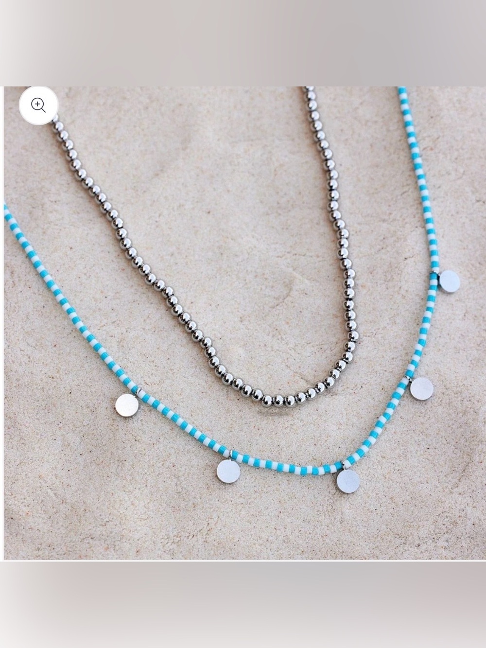 PURA VIDA Necklace - Cabana Set - Silver/ Blue